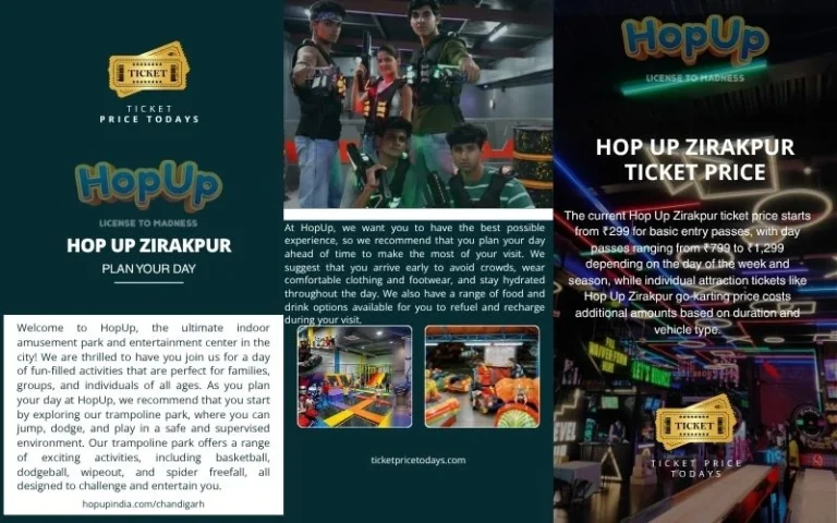 Hop Up Zirakpur Ticket Price
